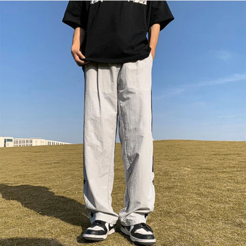 Aidase American Quick-drying Sports Casual Pants Men Korean Style Trendy High Street Overalls Loose Straight Striped Long Pants Chic aidase-shop